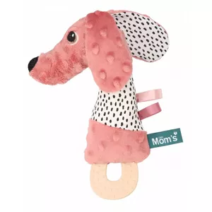 Hencz Toys Squezze Jami dog baby toy pastel pink – soft squeezable plush, model 314