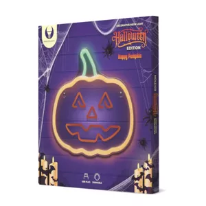 Decorative LED neon pumpkin light forever RTV100285 — orange and green