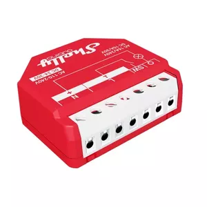 Smart switch Shelly W 1PM Plastic 16A 110–240V, Z‑Wave, 868.4 MHz, red, 42×37×16 mm