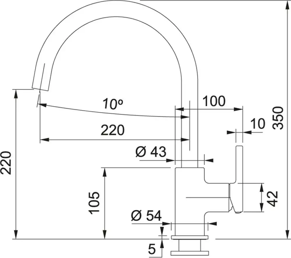 Кухонный смеситель Franke Lina XL sand spout 115.0626.026 Photo 2