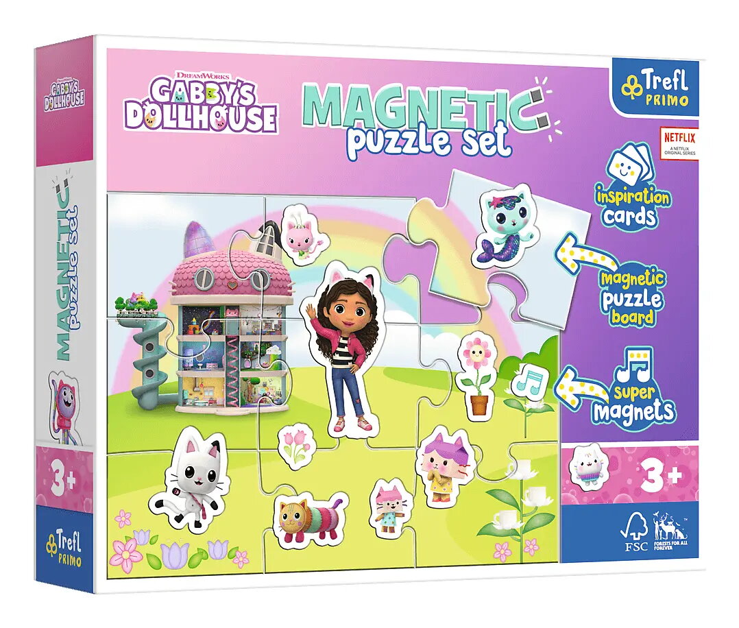 Trefl Gabby`s Dollhouse 93383 magnētiskā puzle