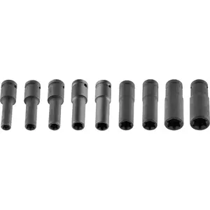 Impact Torx Socket Set 1/2" NEO tools 12-110, long E10–E24, 9 pieces