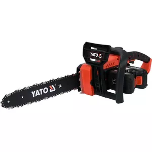 Аккумуляторная пила YATO YT-82812, шина 33 см, 18 В Li‑Ion (2×2 А·ч), скорость цепи 8.5 м/с, бачок масла 0.17 л