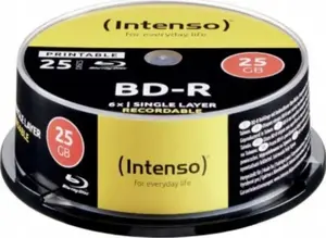 Оптический диск BD-R 25GB INTENSO 5101114 printable 6x speed
