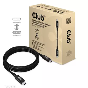 USB4 Kabelis CLUB3D CAC-1578 2m 8K60Hz 40Gbps 240W