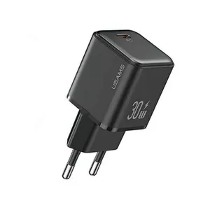 usams USB-C PD 3.0 lādētājs CC186TC01 30W ātrā uzlāde, melns