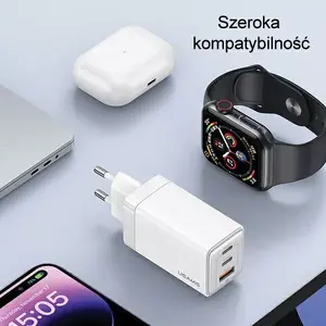 Зарядное устройство usams CC180T 65W GaN USB-C PD3.0 QC3.0 адаптер быстрой зарядки