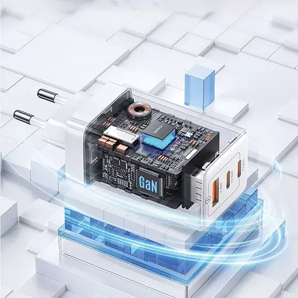 usams CC180T 65W GaN USB-C PD3.0 QC3.0 зарядное Photo 3
