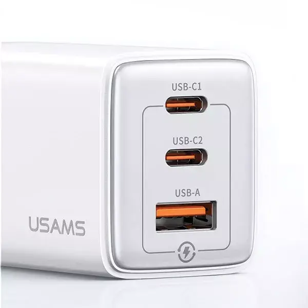 usams CC180T 65W GaN USB-C PD3.0 QC3.0 зарядное Photo 4