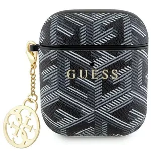 Protective AirPods cover GUESS GUA2PGCE4CK black with GCube charm