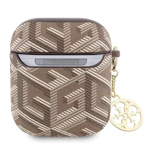Protective case GUESS AirPods Cover GUA2PGCE4CW Brown with GCube Charm