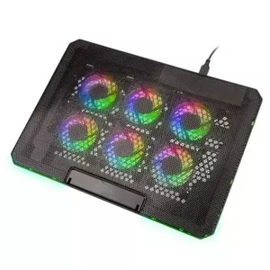 Laptop cooling pad Kolink KL-F500 for 17.3" (43.9 cm) — 6 fans, 1900 RPM, USB, Black