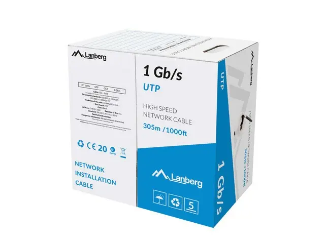 Tīkla kabelis LANBERG LCU6-10CC-0305-BK U/UTP Cat6