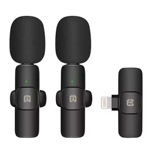 Lavalier Microphone Puluz PU3150B Wireless Lightning Type for iPhone iPad — Clip-on Wireless Mic