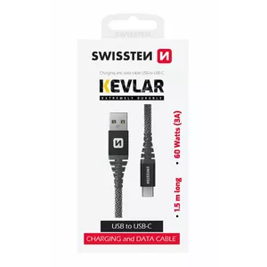 USB to USB-C data cable SWISSTEN 71541010, 1.5 m, 60 W