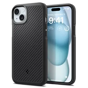 Mobile phone case Spigen ACS06479 cover for Apple iPhone 15, TPU, fits 15.5 cm (6.12"), Black