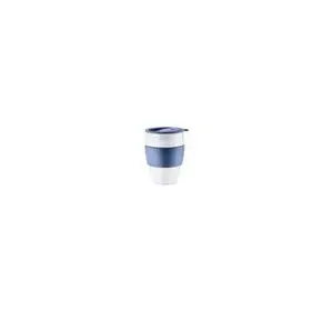 Atkārtoti lietojama ceļojumu krūze Koziol Aroma To Go 2.0, viengabala 0,4 l, zili/balta, 92×97×120 mm