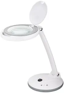 Magnifying Lamp GOOBAY 60363 — LED 6 W, 1.75× magnification, 10 cm glass lens, white base