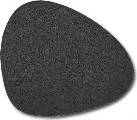 ZELLER Coaster set 27058 — set of 6 black coasters 12.0 x 10.0 cm