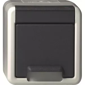 GIRA SCHUKO virsmas kontaktligzda 444030, viena vieta, pelēka