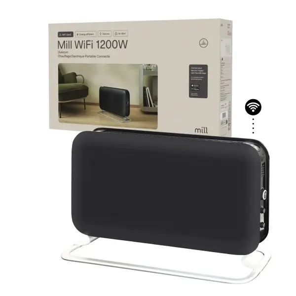Mill Elektriskais konvektors CO1200WIFI3BLACK 1200W Melns