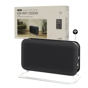Mill Elektriskais konvektors CO1200WIFI3BLACK 1200W Melns IPX4 ar WiFi vadību 3 jaudas līmeņi telpām līdz 18 m²
