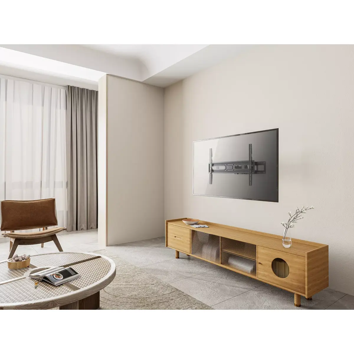 Full Motion TV Mount Bracket Equip 37"-80" Photo 9
