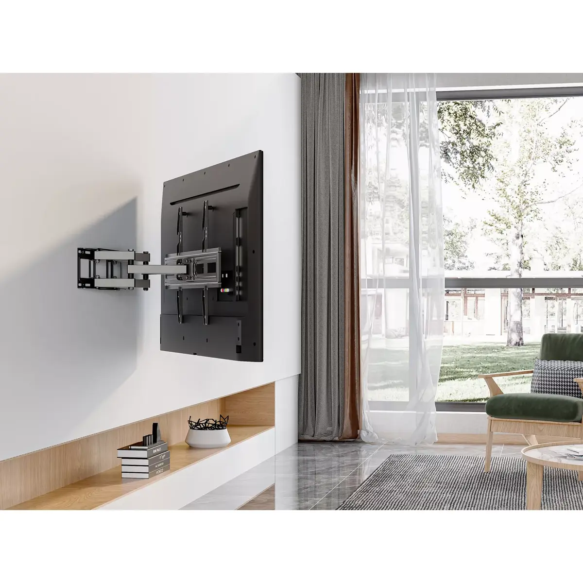Full Motion TV Mount Bracket Equip 37"-80" Photo 10