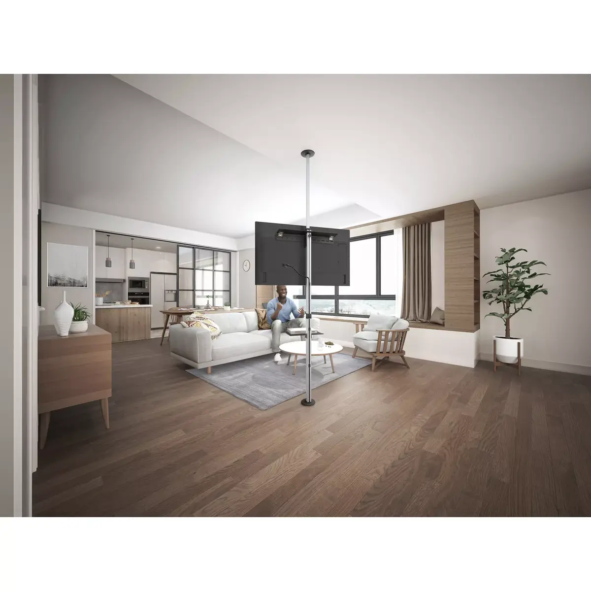 Equip 37"-70" Floor-to-Ceiling TV Bracket Photo 11