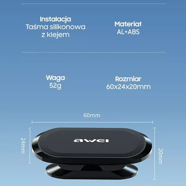 Магнитный держатель Awei X20 для авто Photo 10