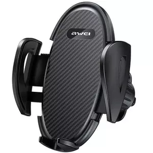 Car mount Awei MagSafe X73 — air vent magnetic phone holder with retractable cable, black