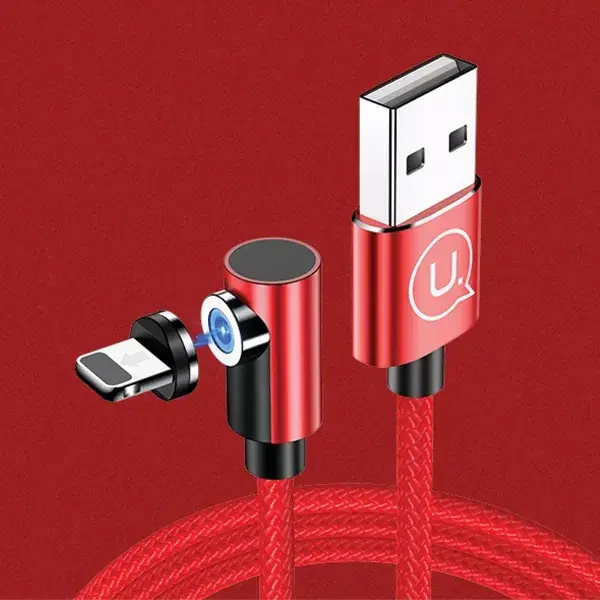 USAMS U54 magnetic angled USB cable 1m Lightning Photo 2