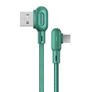 USB cable usams U57 MicroUSB 1.2 m 2A green (SJ458USB02)