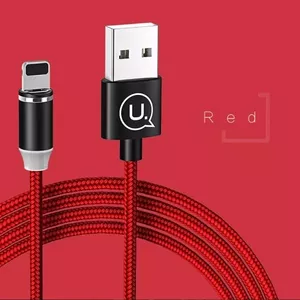 USB data cable usams U-Sure Lightning 1 m 2.1A braided red SJ292USB02