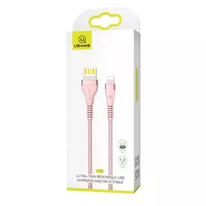 USB data cable usams U33 Lightning 1.2 m 2A Fast Charging pink (SJ360USB03)