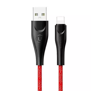 USB cable usams SJ397USB02 braided Lightning 3 m 2A red
