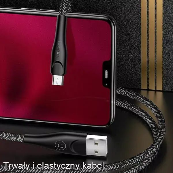usams SJ393 microUSB braided cable 1m 2A Photo 2