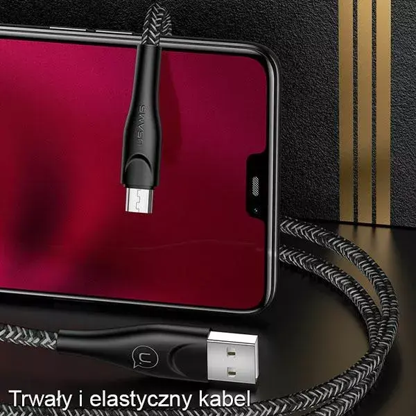 usams U41 microUSB pītā vads 2 m 2A Photo 2