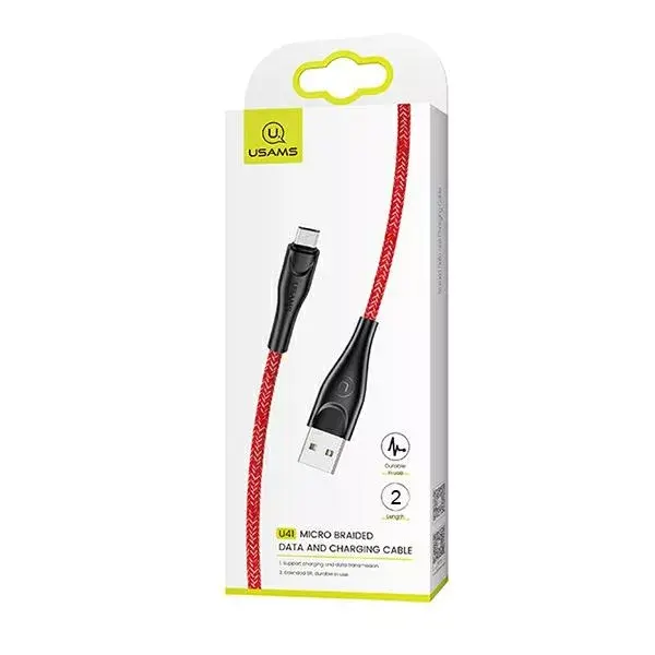usams U41 microUSB pītā vads 2 m 2A Photo 8