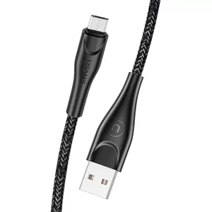 Cable usams U41 microUSB 3m 2A black SJ399USB01 braided charging and data cable