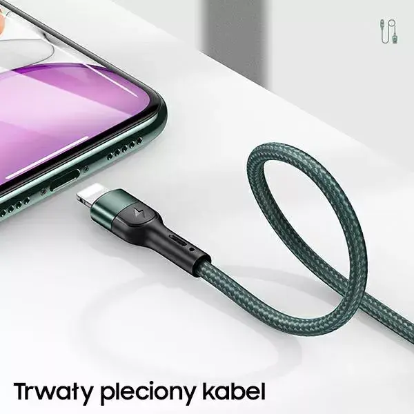 usams U55 Lightning braided cable 1 m Photo 4
