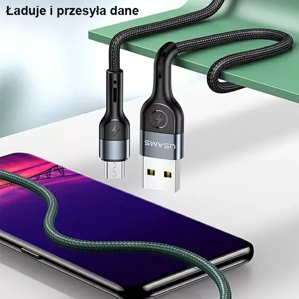 usams U55 SJ450USB02 micro USB плетёный 1 м Photo 2