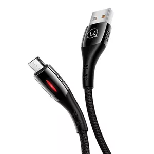 USB data cable usams U-Tone microUSB 1.2 m Power-off 2A Fast Charging black SJ346USB01