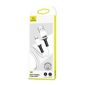 USB cable usams SJ435 microUSB 2A Fast Charge 1 m white