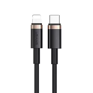 USB-C to Lightning Cable usams SJ484 1.2 m 20W PD Fast Charge — black