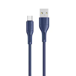 USB cable usams SJ502 microUSB 1 m 2A fast charge blue
