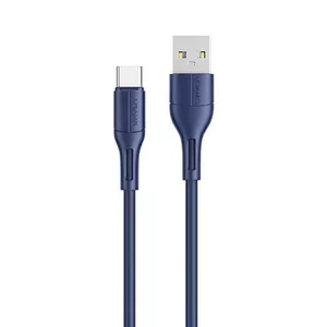 USB-C data cable usams SJ501USB03 1 m, 2A fast charge, blue