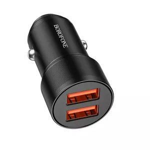 Borofone Auto lādētājs BZ19 Wisdom - 2xUSB - 12W melns