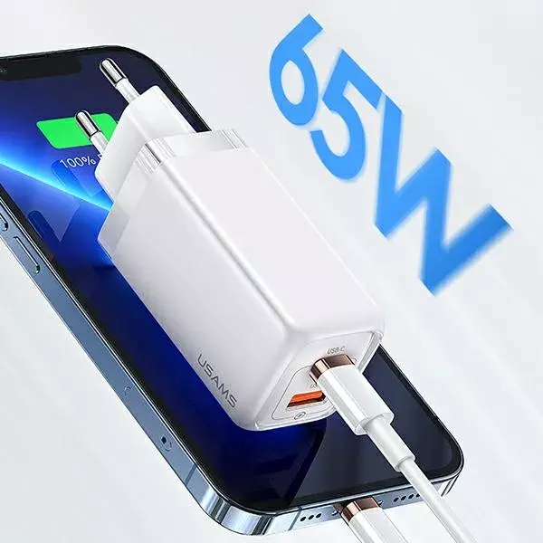 usams CC153TC02 65W USB‑C PD + USB‑A адаптер Photo 4