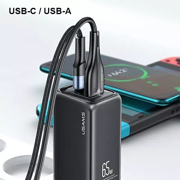 usams CC153TC02 65W USB‑C PD + USB‑A адаптер Photo 6